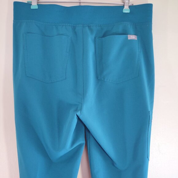 FIGS Scrubs 2 Piece Set Teal-Casma Top Lrg & Zamora Jogger Bottom Med-Tall  EUC - Picture 8 of 12